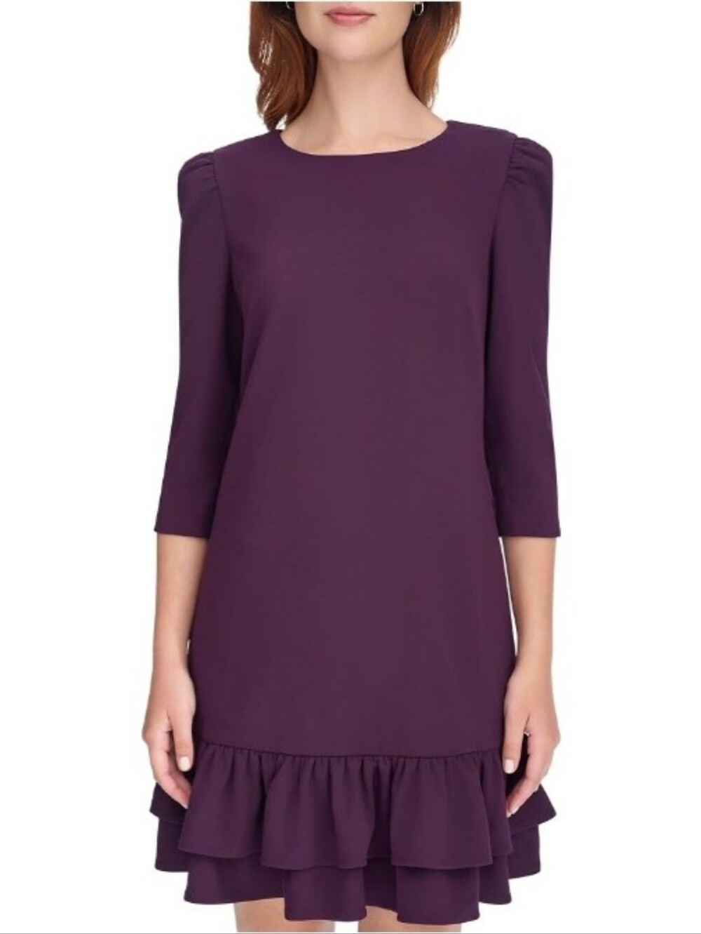 Tommy Hilfiger Puff Sleeve Ruffle Hem Shift Dress ✨ Size 2